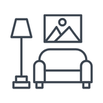 Icone décoration d'intérieur et mise en scène finale