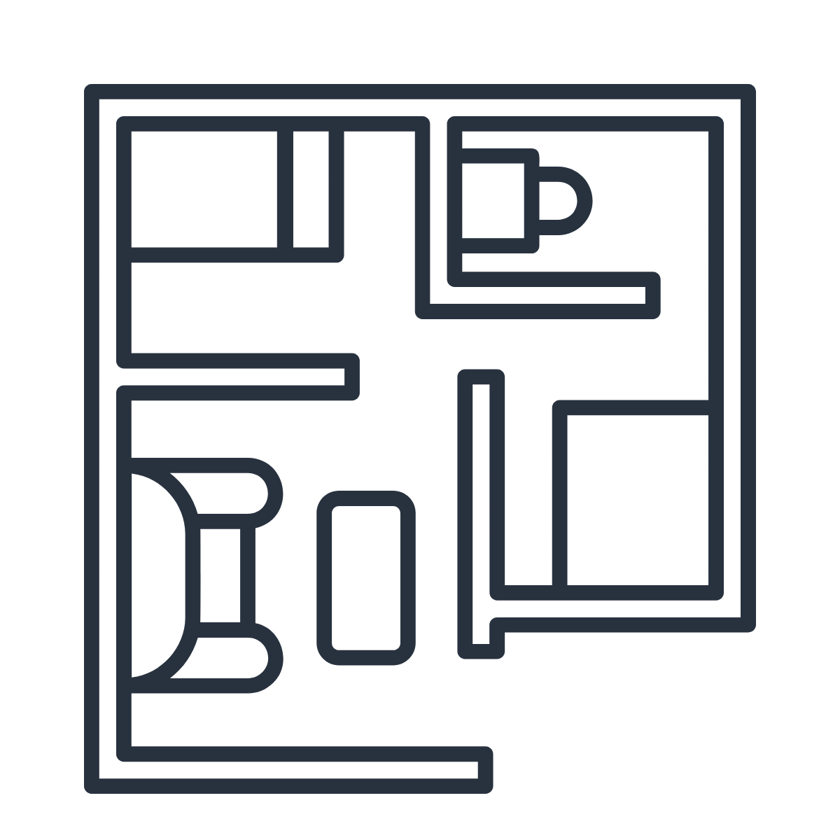 Icone de plan 2d et 3d pour la conception de la décoration d'intérieur
